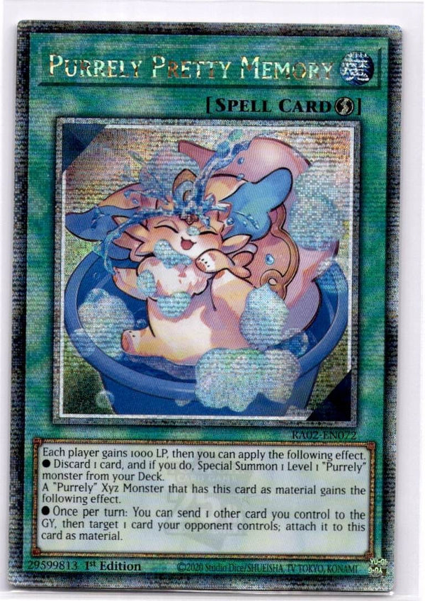 Yugioh Purrely Pretty Memory RA02-EN072 Quarter Century Rare 1st Edition LP/NM