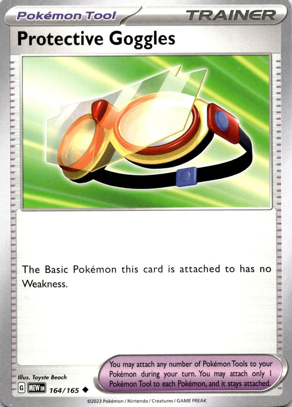 Pokemon Protective Goggles 164/165 Pokemon 151 Non Holo NM