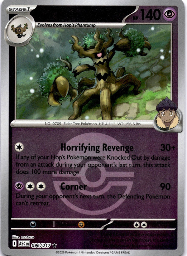 Pokemon Hop's Trevenant 096/217 Ascended Heroes Pokeball Reverse Holo NM
