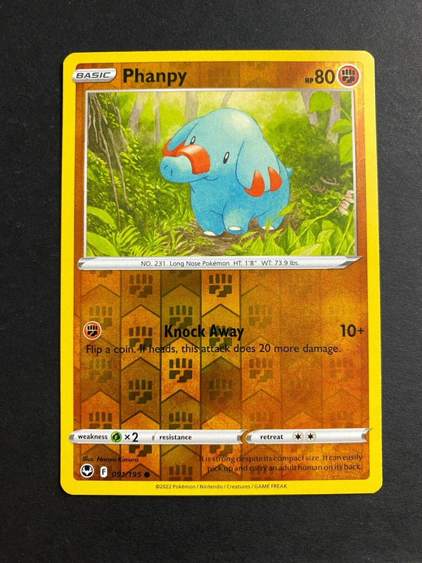 Pokemon Phanpy 091/195 Silver Tempest Reverse Holo NM