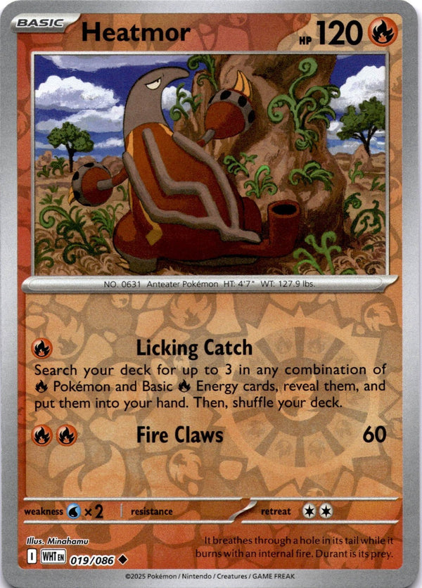 Pokemon Heatmor 019/086 White Flare Reverse Holo NM