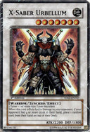 Yugioh X-Saber Urbellum 5DS2-EN043 Super Rare 1st Edition DAMAGED