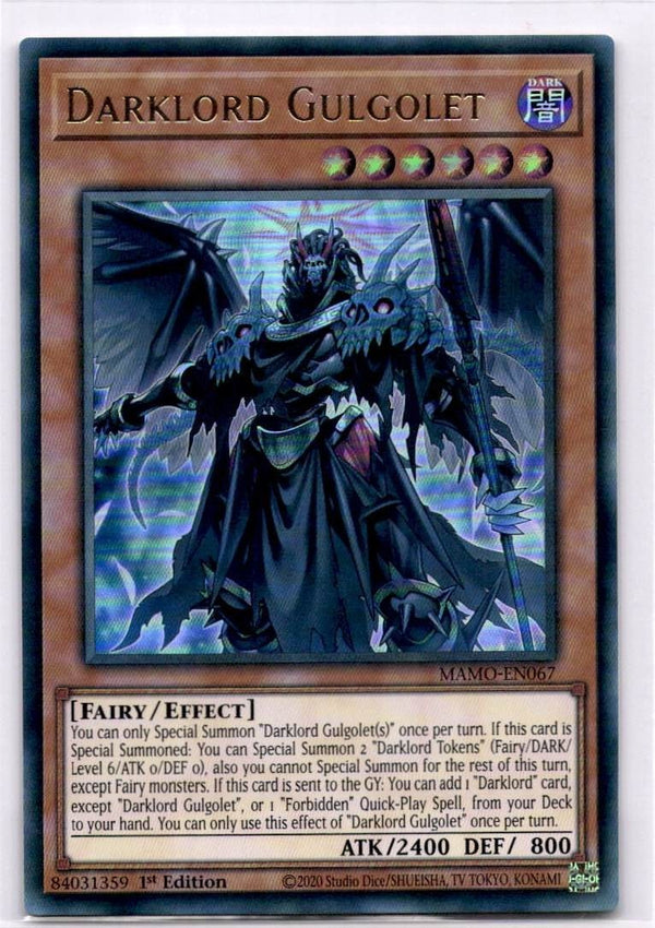 Yugioh Darklord Gulgolet MAMO-EN067 Ultra Rare 1st Edition NM