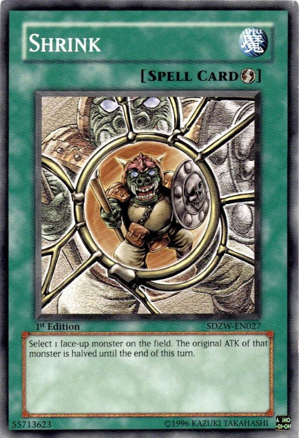 Yugioh Shrink SDZW-EN027 Common 1st Edition VLP/NM