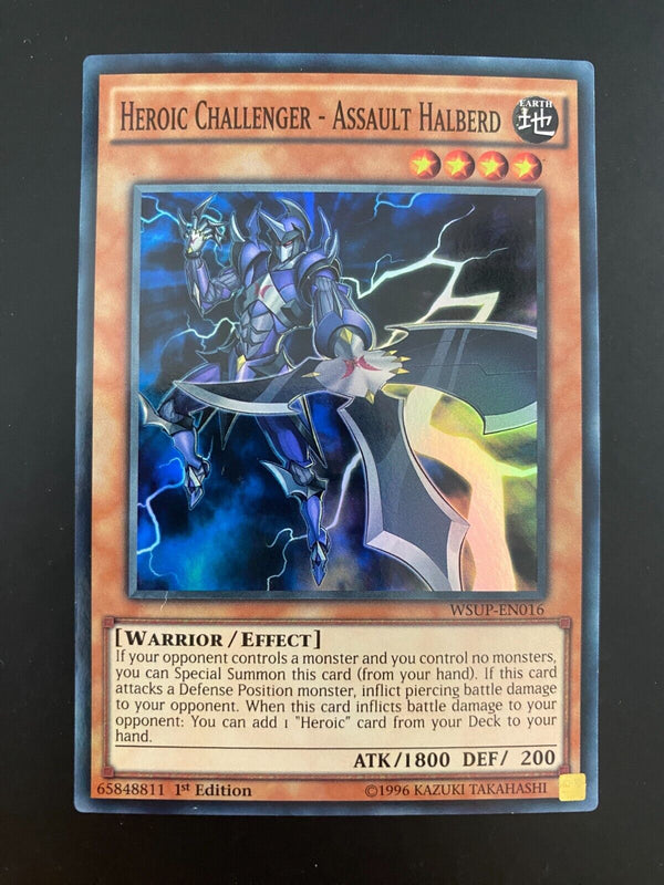 Yugioh Heroic Challenger - Assault Halberd WSUP-EN016 1st Edition NM