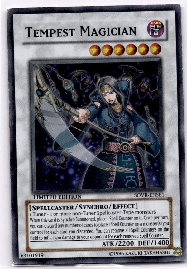Yugioh Tempest Magician SOVR-ENSE1 Super Rare Limited Edition HP