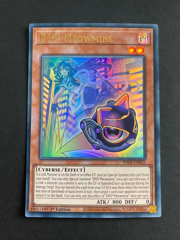 Yugioh EM:P Meowmine PHNI-EN032 Ultra Rare 1st Edition NM