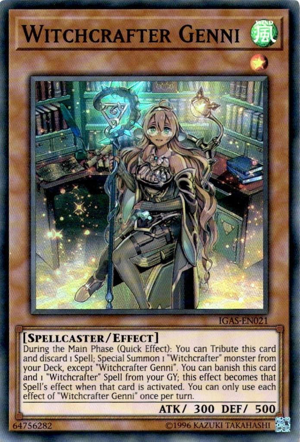 Yugioh Witchcrafter Genni IGAS-EN021 Super Rare 1st Edition NM