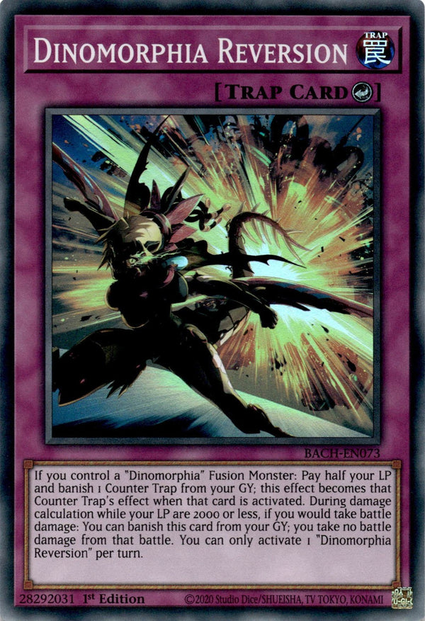 Yugioh Dinomorphia Reversion BACH-EN073 Super Rare 1st Edition NM