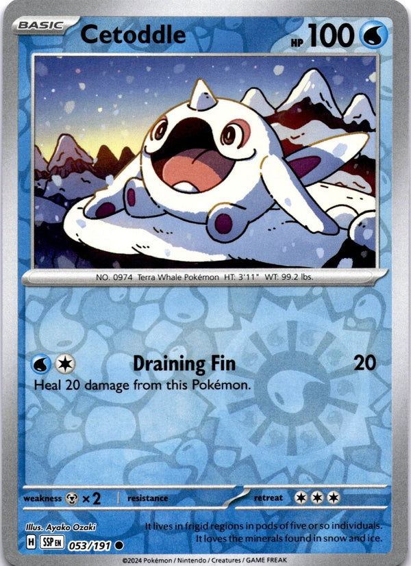 Pokemon Cetoddle 053/191 Surging Sparks Reverse Holo NM