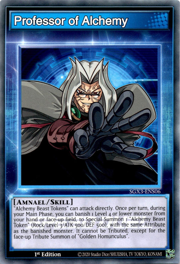 Yugioh Professor of Alchemy SGX3-ENS06 Speed Duel Common 1st Edition NM