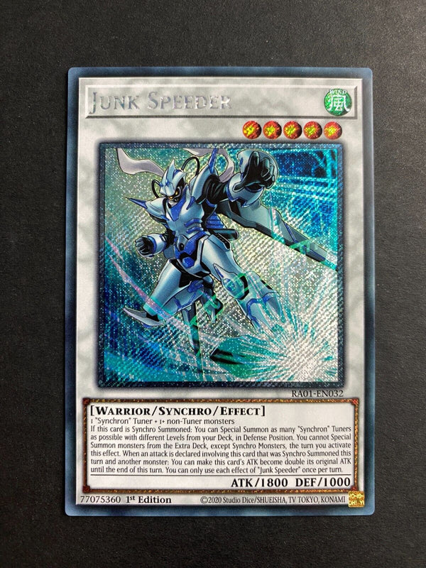 Yugioh Junk Speeder RA01-EN032 Platinum Secret Rare 1st Edition LP