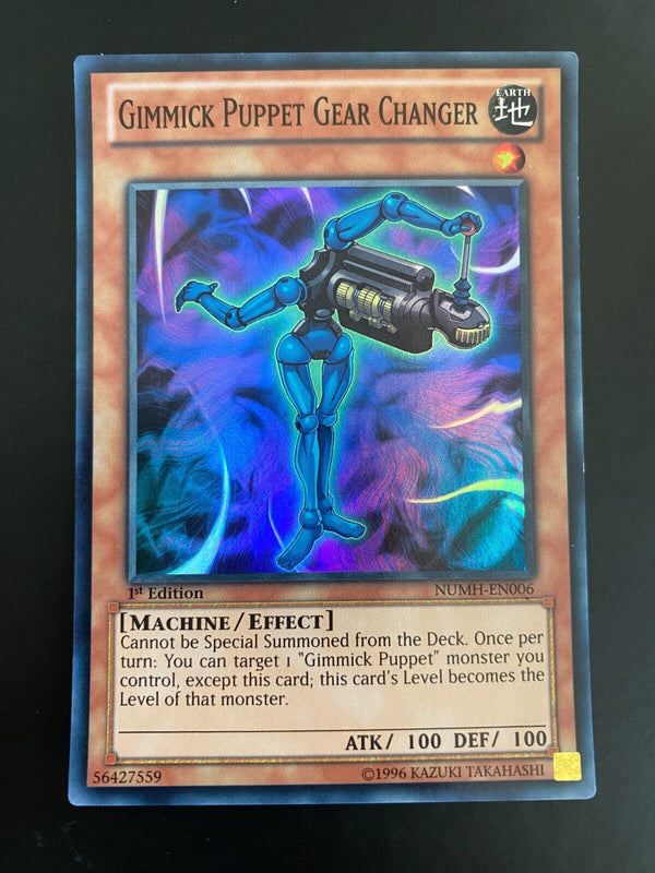 Yugioh Gimmick Puppet Gear Changer NUMH-EN006 Super Rare 1st Edition LP