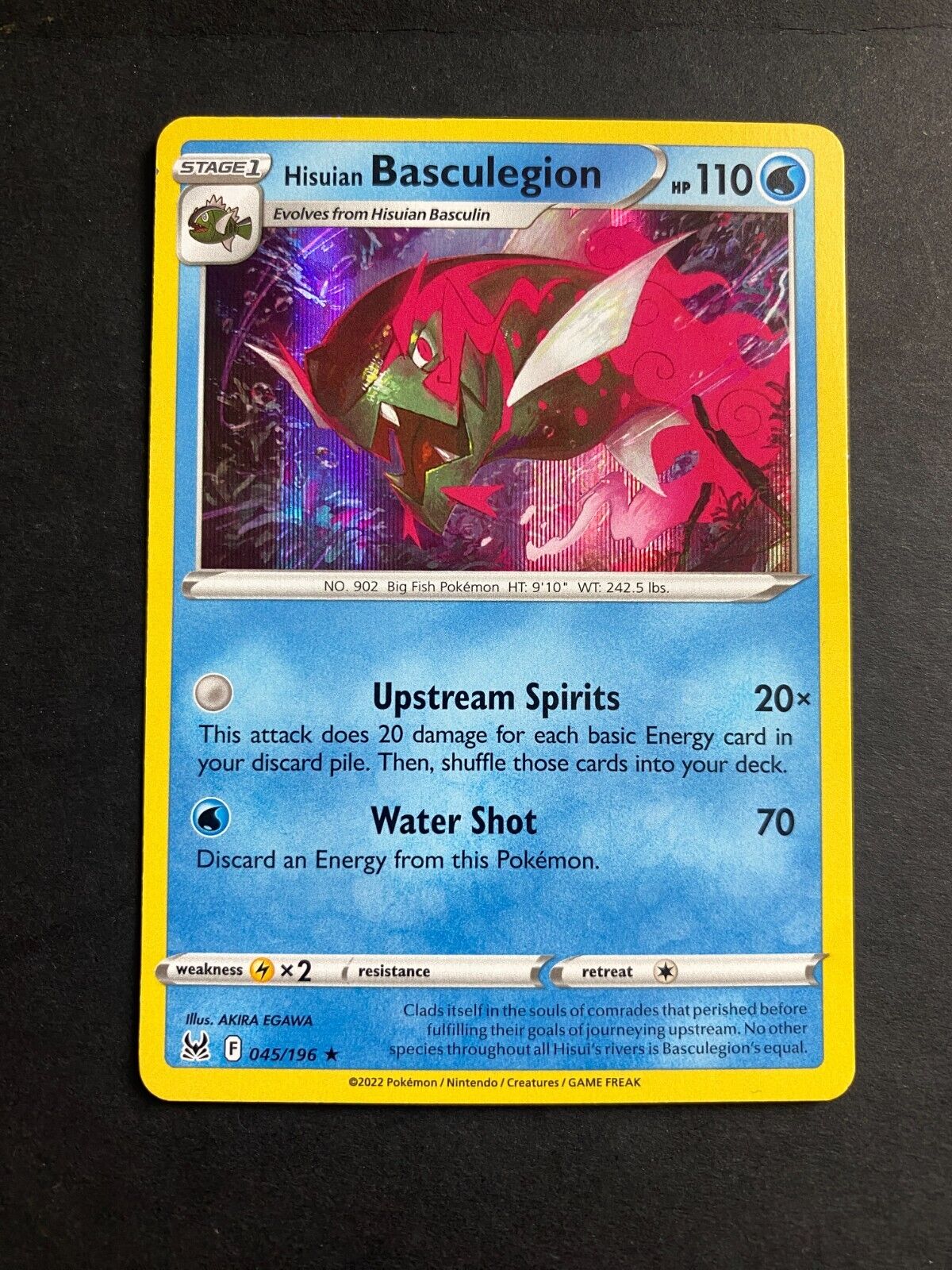 Pokemon Hisuian Basculegion 045/196 Lost Origin Holo NM