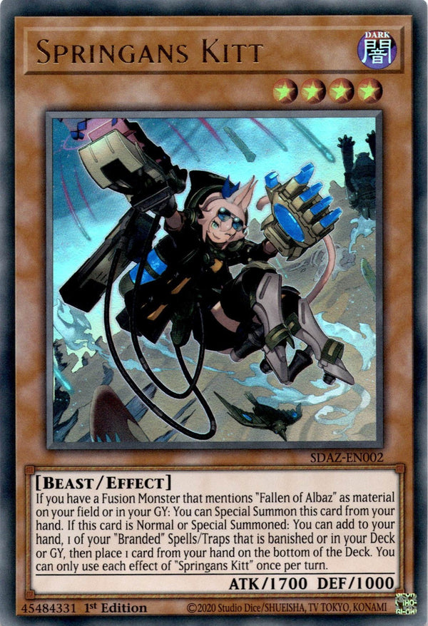 Yugioh Springans Kitt SDAZ-EN002 Ultra Rare 1st Edition NM