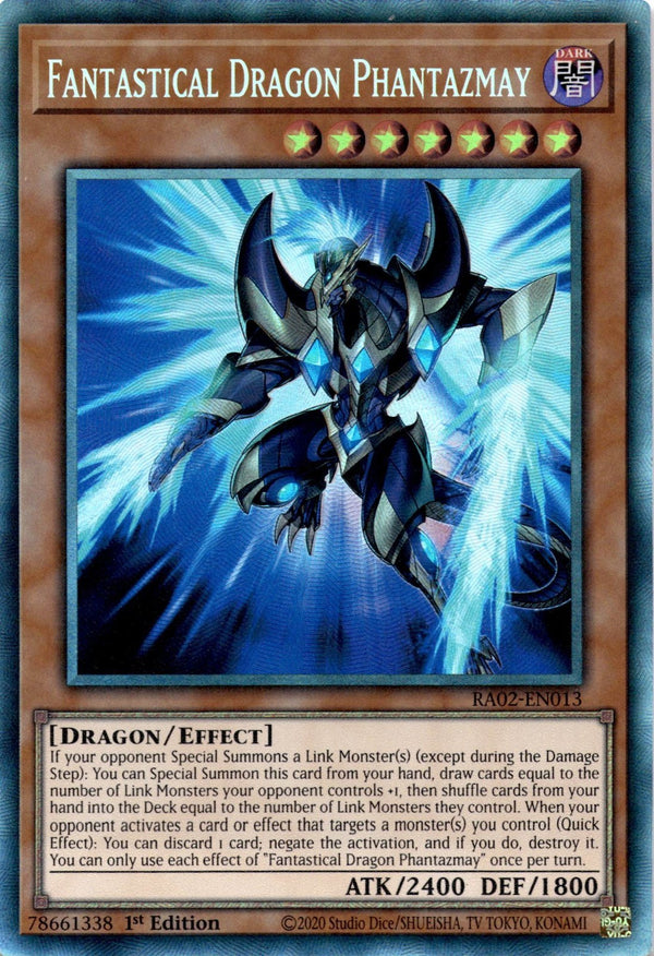 Yugioh Fantastical Dragon Phantazmay RA02-EN013 Collector’s Rare 1st Edition NM