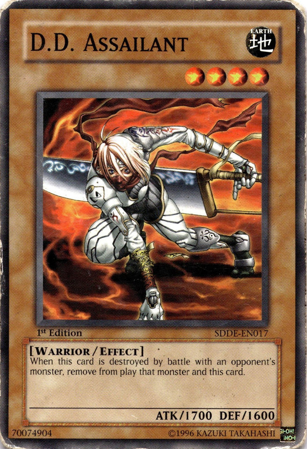Yugioh D.D. Assailant SDDE-EN017 Common 1st Edition DAMAGED