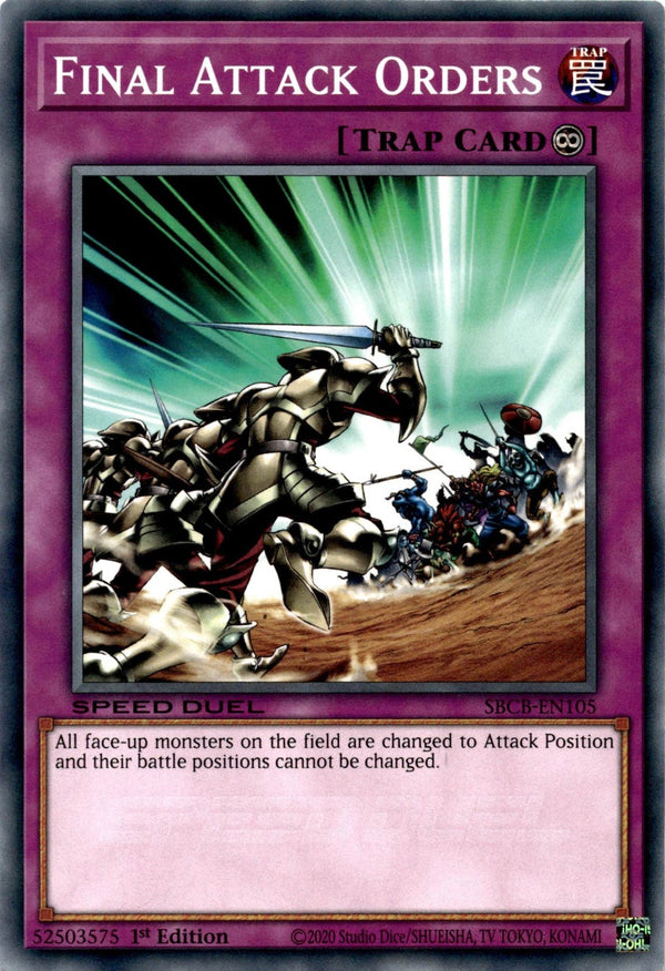Yugioh FInal Attack Orders SBCB-EN105 Speed Duel Common 1st Edition VLP/NM