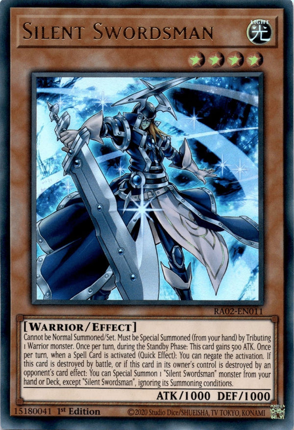 Yugioh Silent Swordsman RA02-EN011 Ultra Rare 1st Edition NM