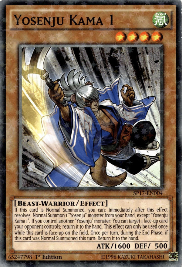 Yugioh Yosenju Kama 1 SP17-EN004 Starfoil Rare 1st Edition NM