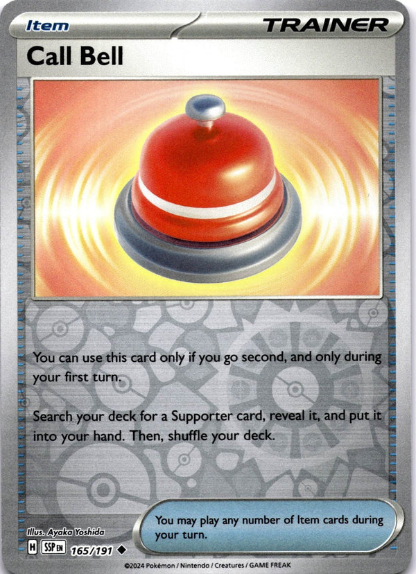 Pokemon Call Bell 165/191 Surging Sparks Reverse Holo NM