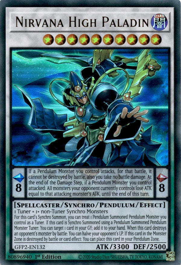 Yugioh Nirvana High Paladin GFP2-EN132 Ultra Rare 1st Edition NM