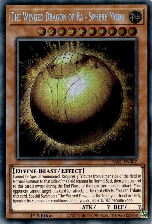 Yugioh The Winged Dragon of Ra - Sphere Mode RA01-EN007 Secret Rare 1st Ed NM