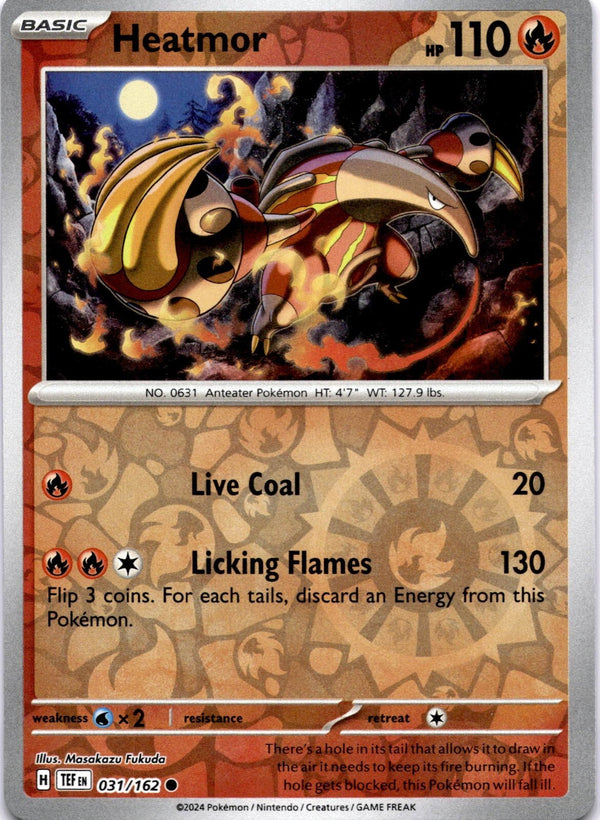 Pokemon Heatmor 031/162 Temporal Forces Reverse Holo NM