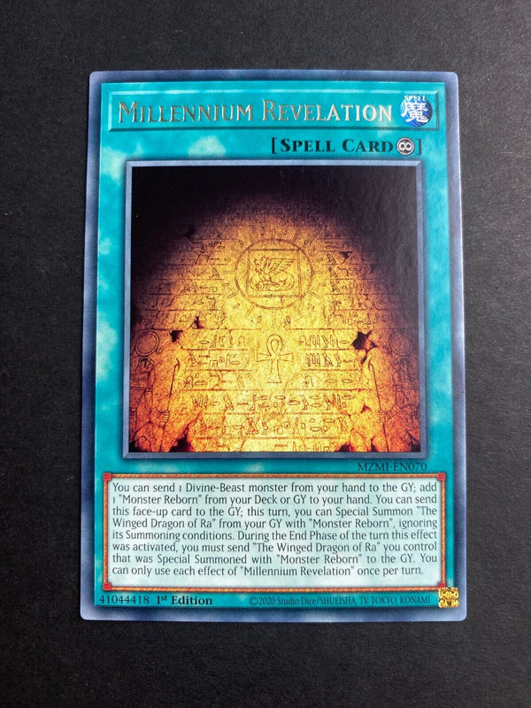 Yugioh Millennium Revelation MZMI-EN070 Rare 1st Edition VLP/NM