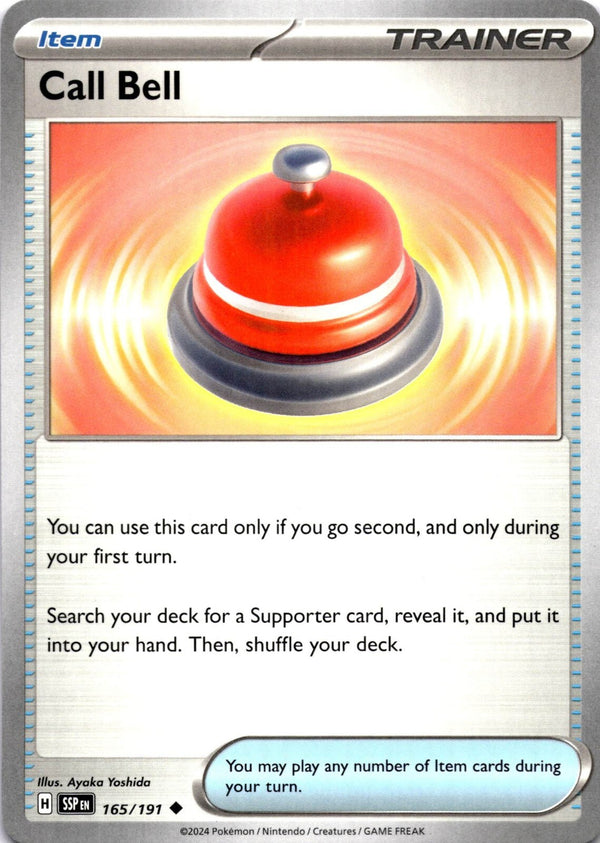Pokemon Call Bell 165/191 Suring Sparks Non Holo NM