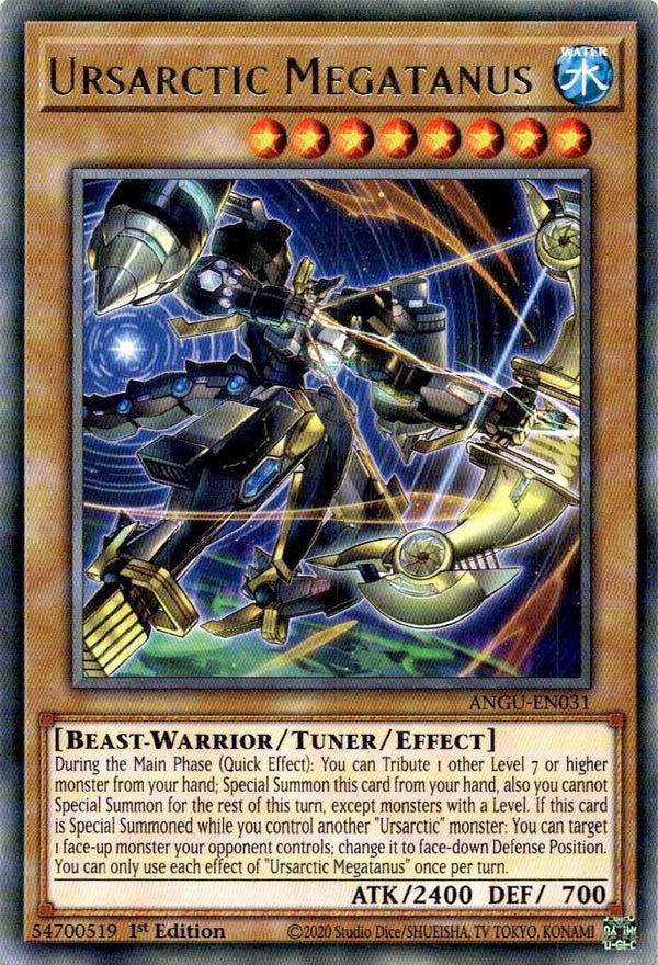 Yugioh Ursarctic Megatanus ANGU-EN031 Rare 1st Edition NM