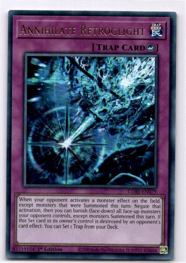 Yugioh Annihilate Retroglight CORI-EN079 Ultra Rare 1st Edition NM