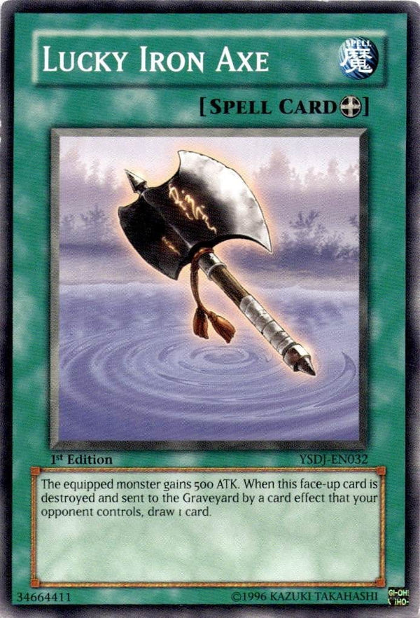 Yugioh Lucky Iron Axe YSDJ-EN032 Common 1st Edition LP