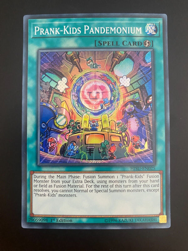 Yugioh Prank-Kids Pandemonium HISU-EN025 1st Edition Super Rare NM/MINT