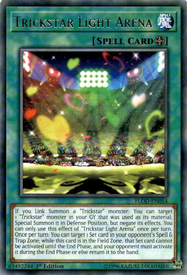 Yugioh Trickstar Light Arena FLOD-EN054 Rare 1st Edition LP/NM