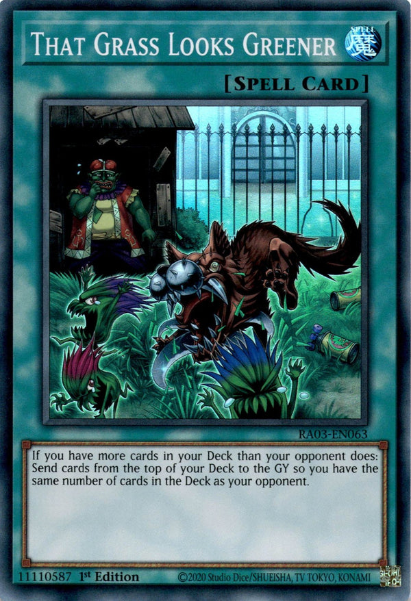 Yugioh That Grass Looks Greener RA03-EN063 Super Rare 1st Edition NM