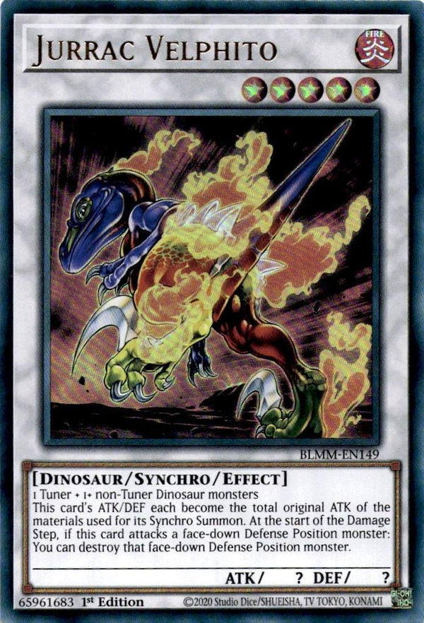 Yugioh Jurrac Velphito BLMM-EN149 Ultra Rare 1st Edition NM