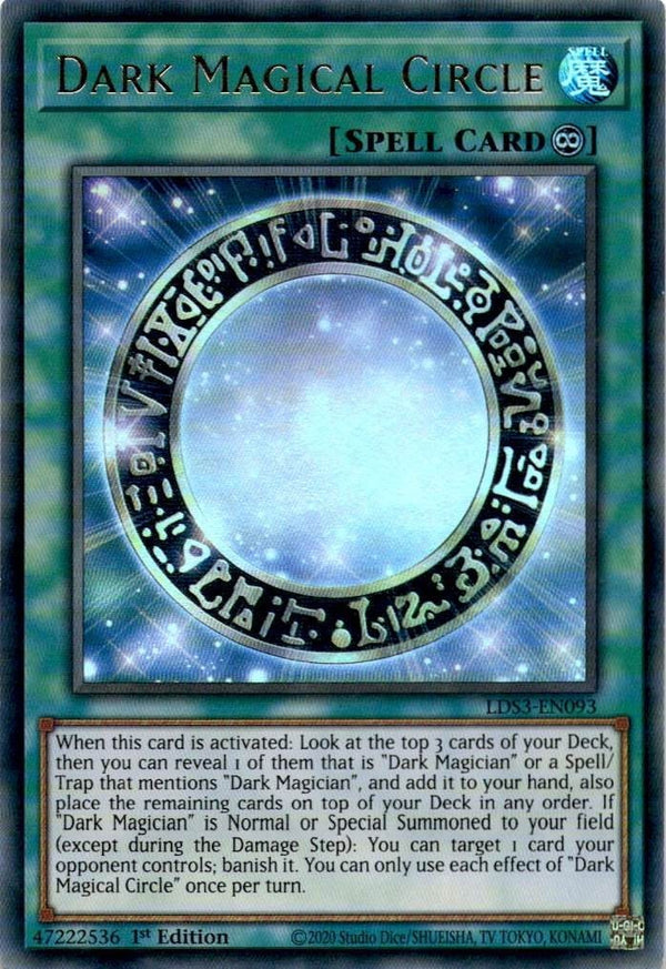 Yugioh Dark Magical Circle LDS3-EN093 Ultra Rare 1st Edition MP/LP