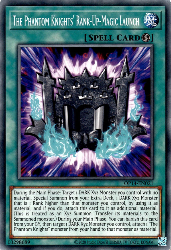 Yugioh The Phantom Knights' Rank-Up-Magic Launch OP14-EN021 Common Unlimi Edi LP