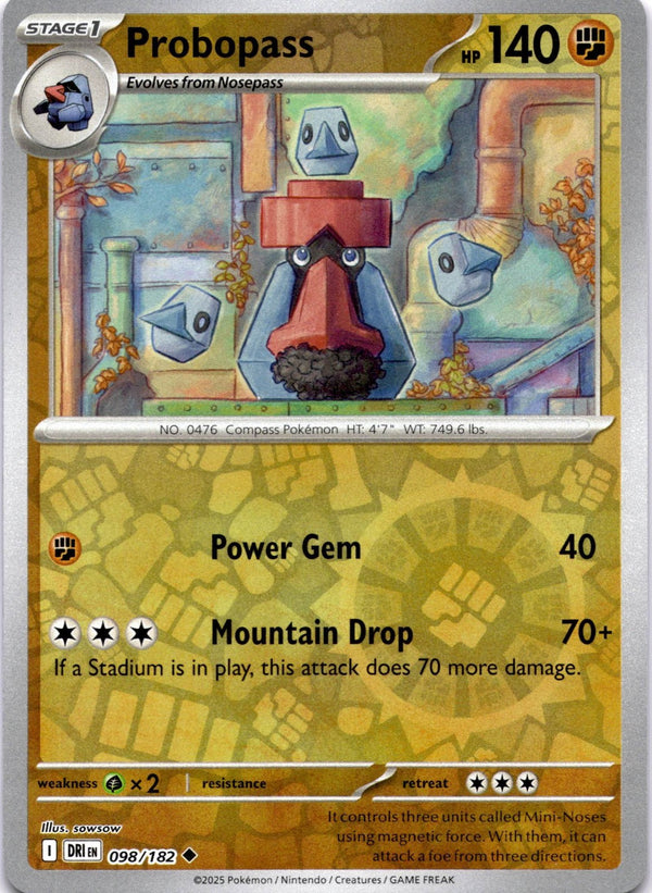 Pokemon Probopass 098/182 Destined Rivals Reverse Holo NM