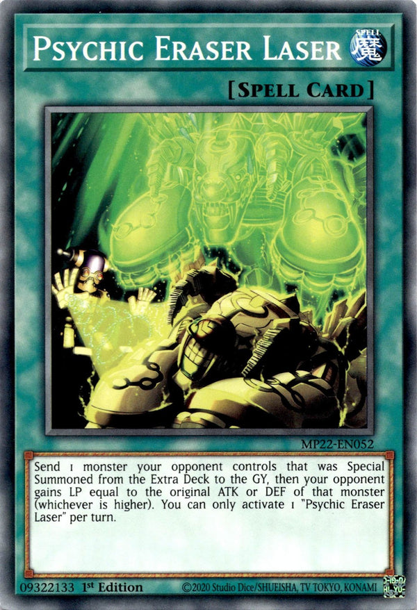 Yugioh Psychic Eraser Laser MP22-EN052 Common 1st Edition NM