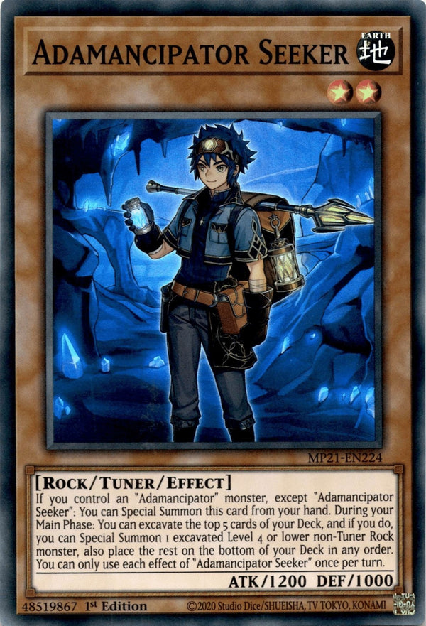 Yugioh Adamancipator Seeker MP21-EN224 Super Rare 1st Edition LP