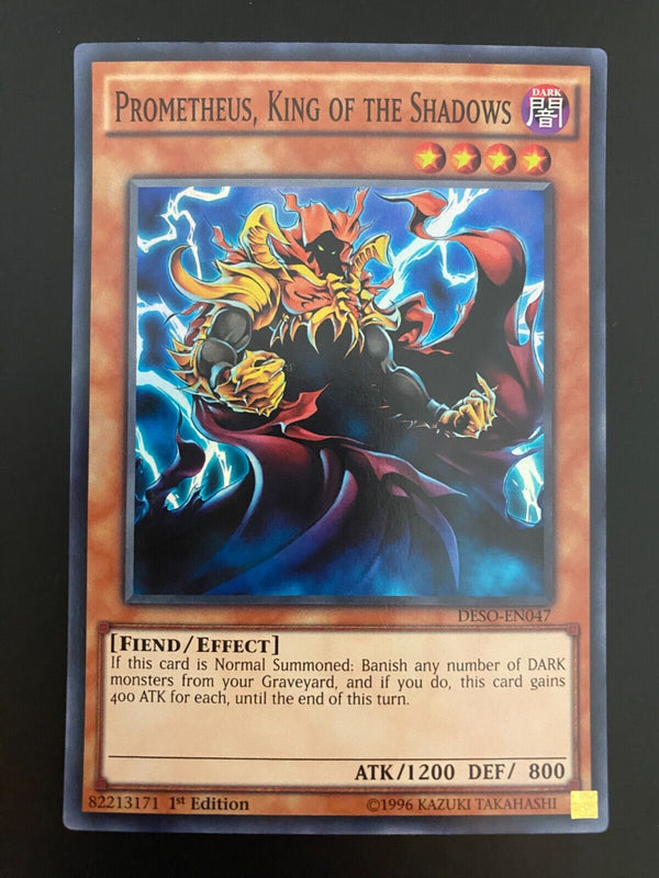 Yugioh Prometheus, King of the Shadows DESO-EN047 Super Rare 1st Edition NM