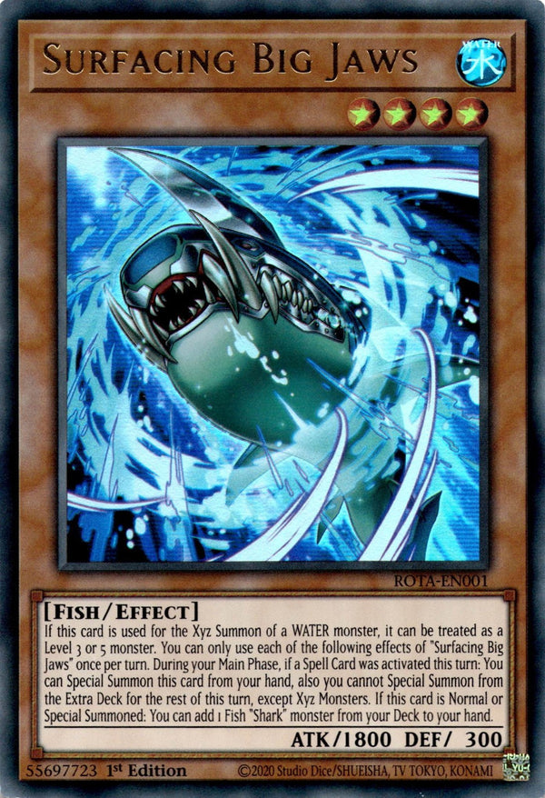 Yugioh Surfacing Big Jaws ROTA-EN001 Ultra Rare 1st Edition NM