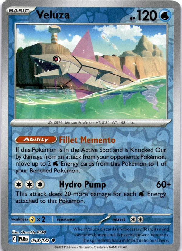 Pokemon Veluza 054/182 Paradox Rift Reverse Holo NM