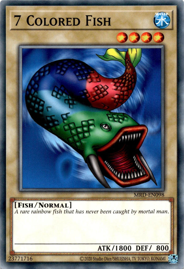 Yugioh 7 Colored Fish MRD-EN098 Common Unlimited Edition NM