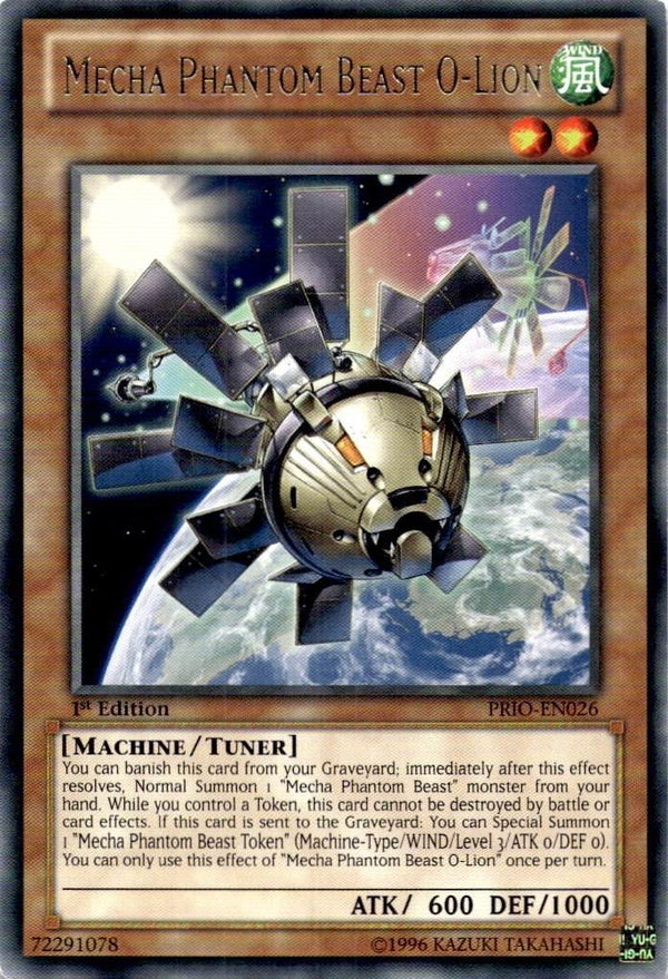 Yugioh Mecha Phantom Beast O-Lion PRIO-EN026 Rare 1st Edition VLP/NM