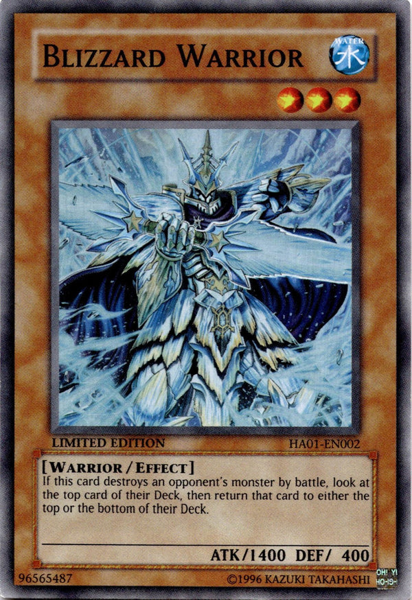 Yugioh Blizzard Warrior HA01-EN002 Super Rare Limited Edition MP/LP