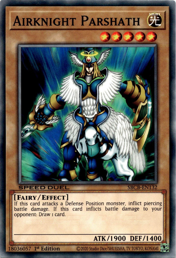 Yugioh Airknight Parshath SBCB-EN132 Speed Duel Common 1st Edition NM