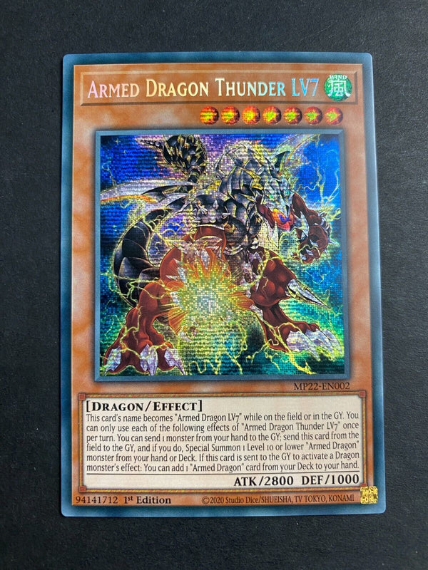 Yugioh Armed Dragon Thunder LV7 MP22-EN002 Secret Rare 1st Edition NM